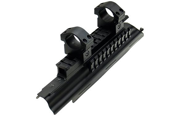 UTG AK47 Kalaschnikov Tri-Rail Cover Picatinny-Montage mit 25mm/1" Montageringen MNT-T970TR