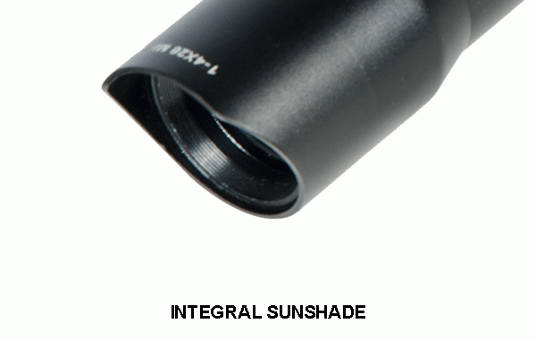 UTG Accushot Scout 1-4x28 Zielfernrohr mit langem Augenabstand SCP3-14LIECDQ