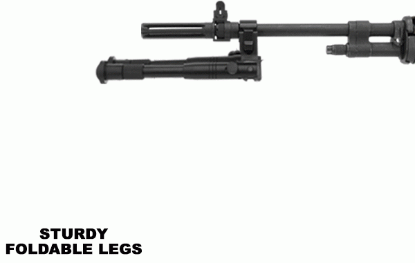 UTG Clamp-On Zweibein mit Laufbefestigung (neue Generation) TL-BP18S-A