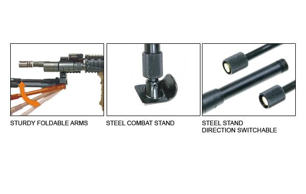 UTG Clamp-On Zweibein mit Laufbefestigung und Metallfüßen TL-BP08ST