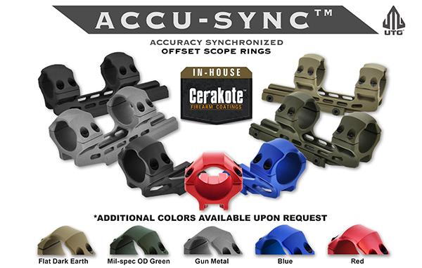 UTG 25mm/1" ACCU-SYNC Picatinny Montageringe mit 37mm Offsetversatz AIR122S