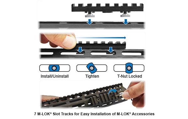 UTG PRO KeyMod Drop-In Super Slim Vorderschaft für AR15 MTU001SSM
