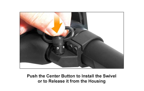 UTG QD Tragegurtösenaufnahme für AR-15 Schubschaft mit QD Tragegurtöse TL-SWR02